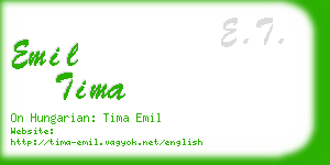 emil tima business card